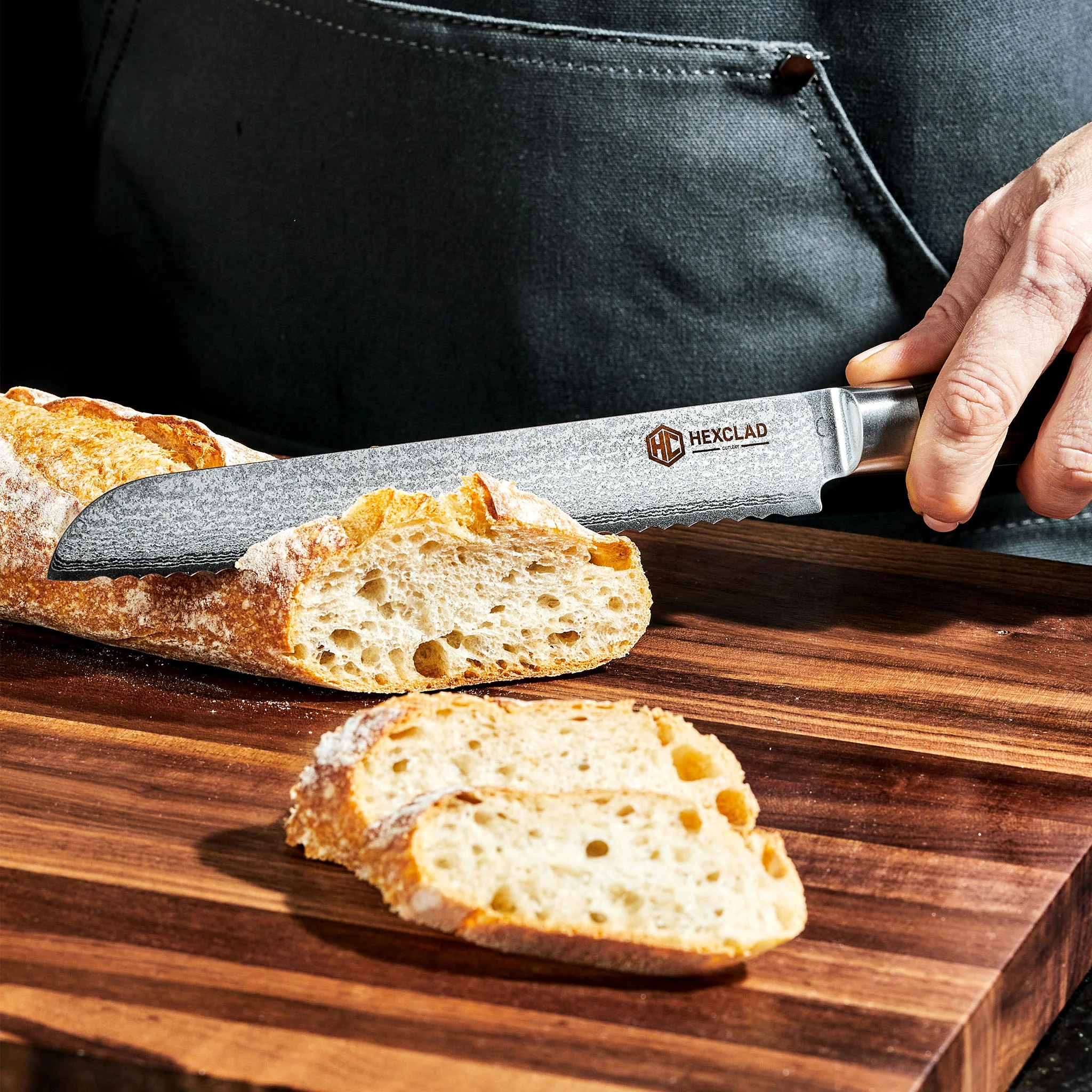 Damascus Steel Serrated Bread Knife, 8" 4 Damascus Steel Serrated Bread Knife, 8"