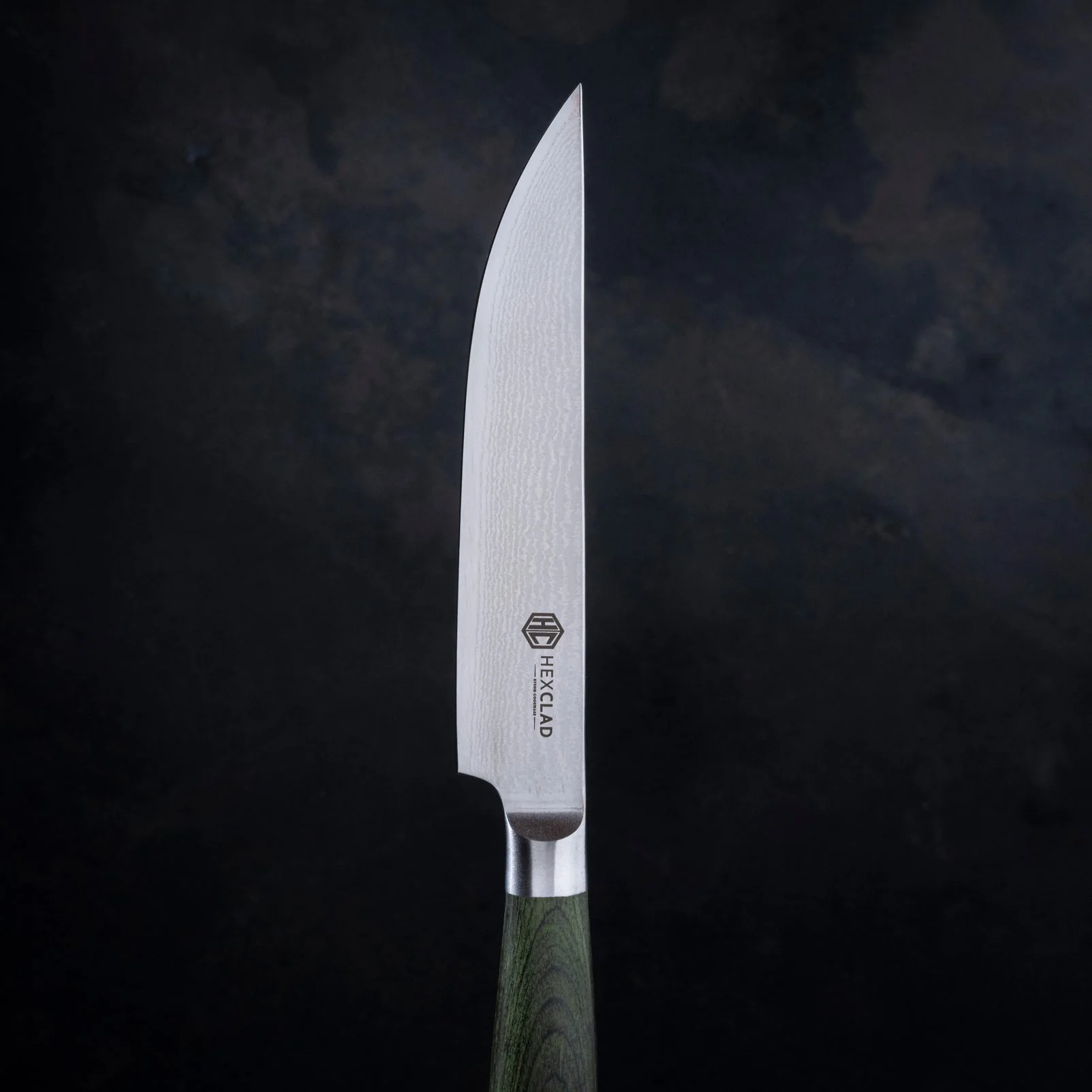 Damascus Steel Steak Knife Set, 8-pc (Green)