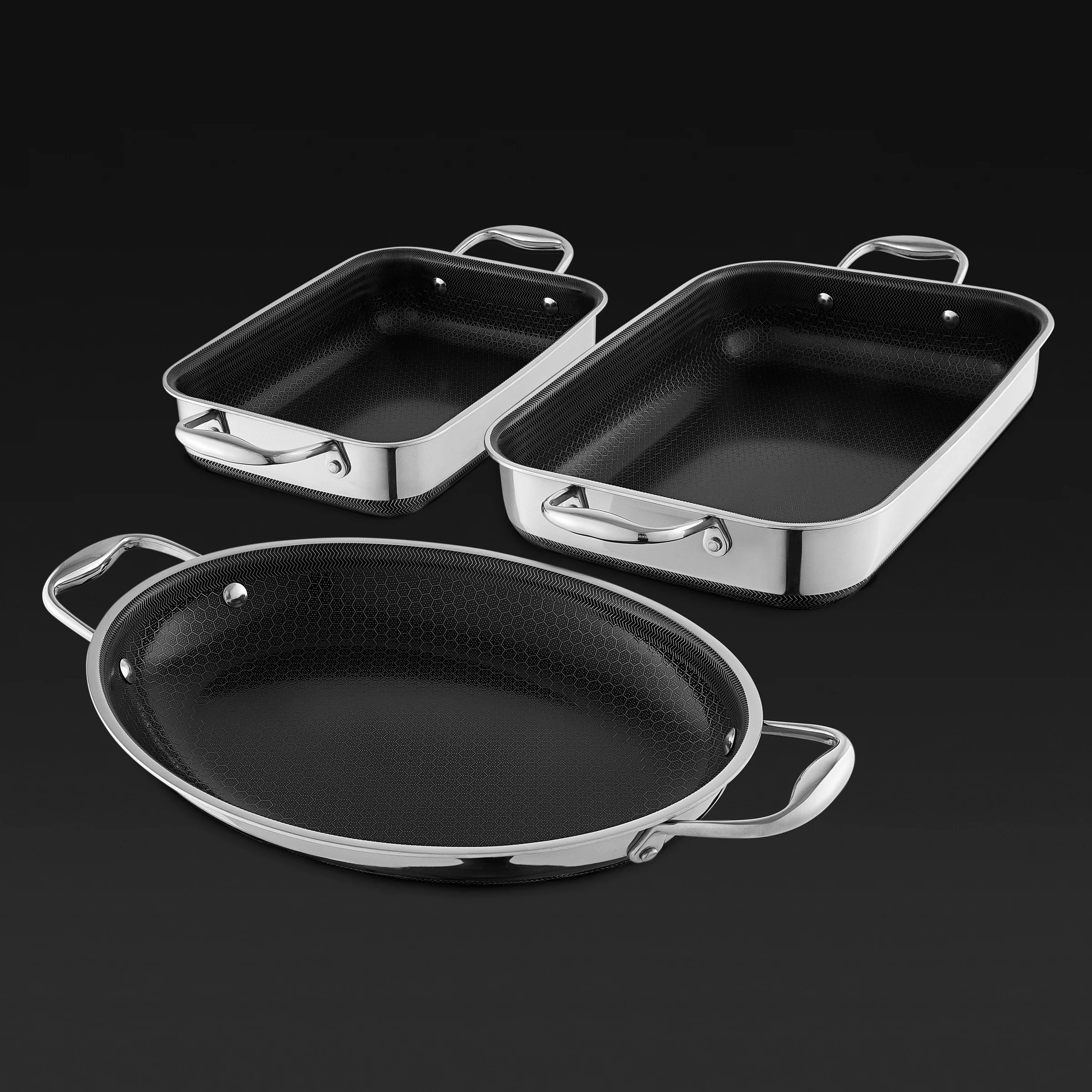 Hybrid Roasting Pan Set, 3-pc