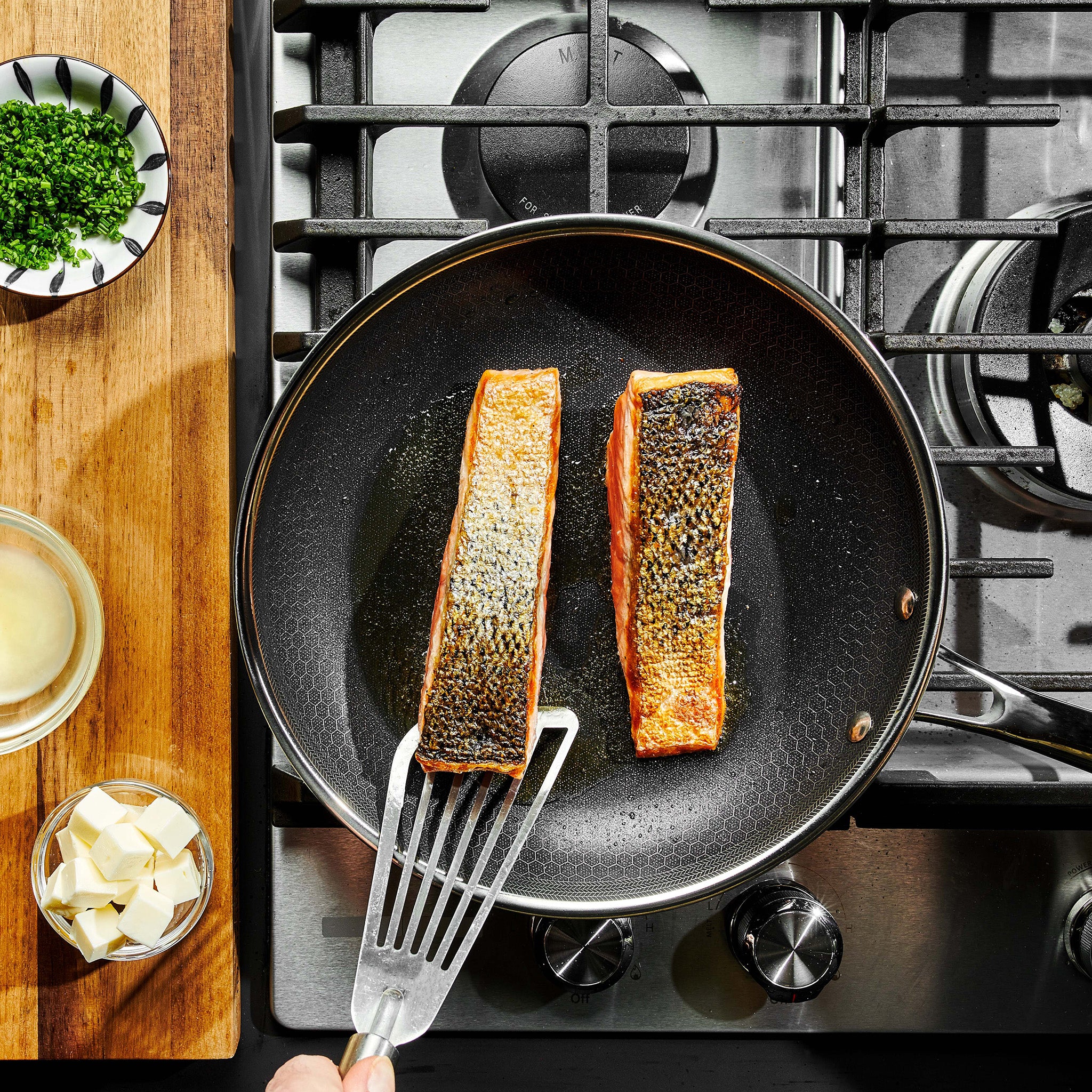 Hybrid Fry Pan Set with Lids, 6-pc
