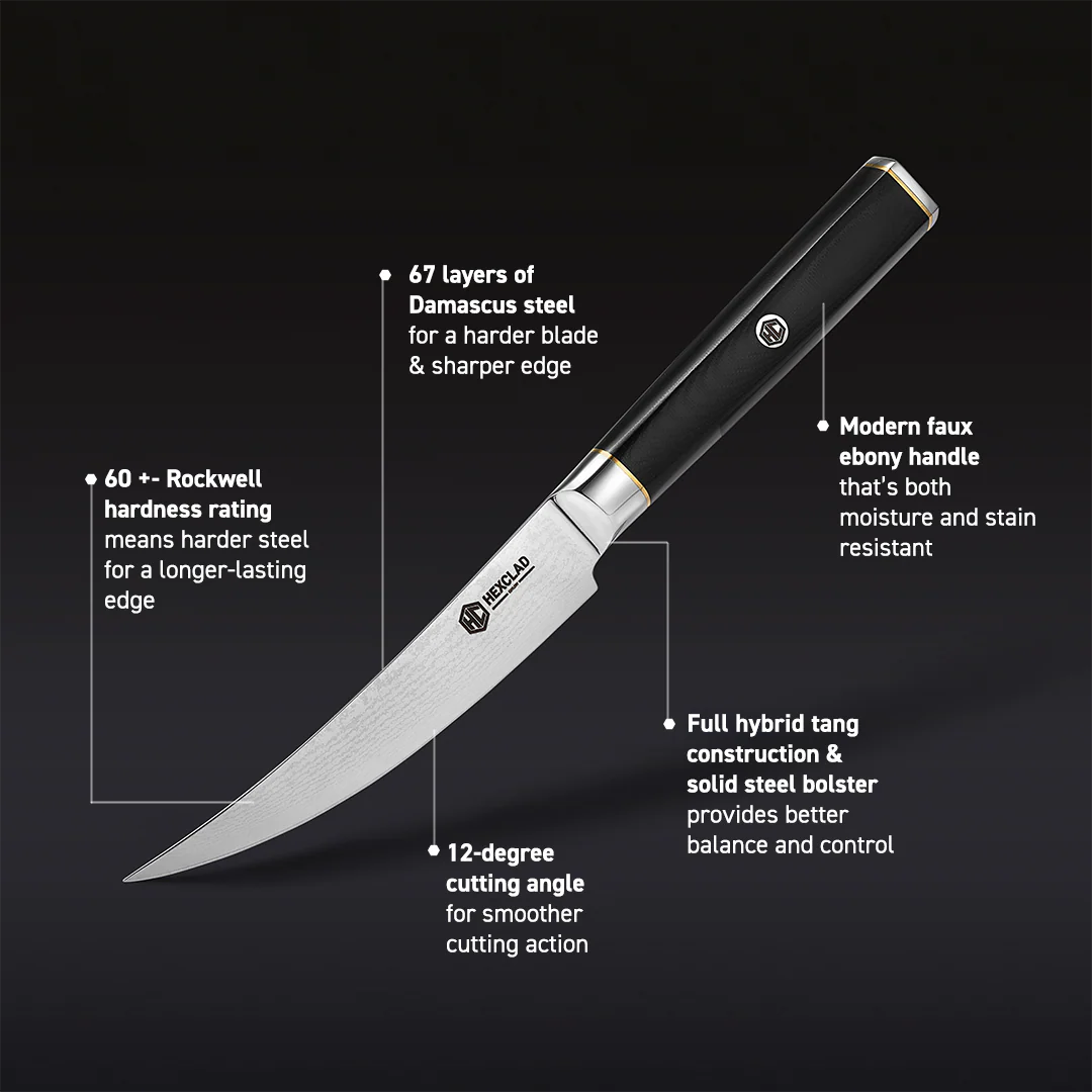 Master Series Damascus Steel Steak Knife Set, 4-pc
