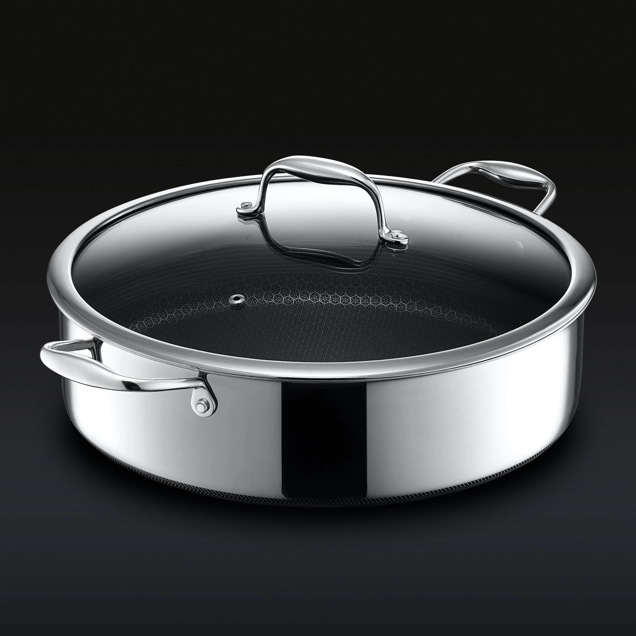 Hybrid Deep Sauté Pan/Chicken Fryer with Lid, 7-Qt